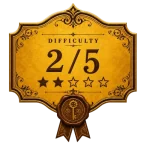 2 out of 5 difficulty rating badge